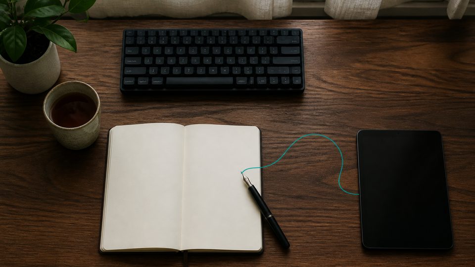میز کار تاریک در لحظهٔ شروع اولین پرسش در PiGPT
